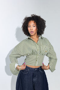 Softwear Cinched Stripe shirt