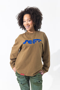 Softwear “SOFT” logo l/s T (brown)